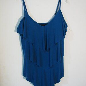 * Magic Suit Swim Top NO SIZE Built in Bra Padded Ruffles